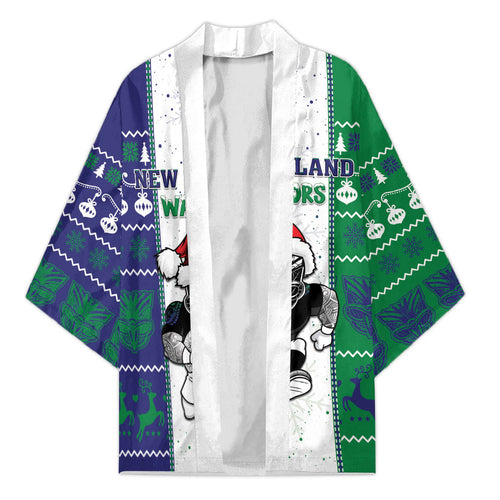 New Zealand Warriors Rugby Christmas Kimono Santa Maori Mascot