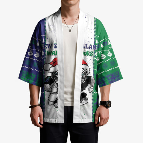 New Zealand Warriors Rugby Christmas Kimono Santa Maori Mascot