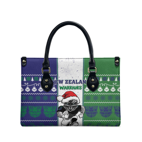 New Zealand Warriors Rugby Christmas Leather Bag Santa Maori Mascot