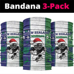 New Zealand Warriors Rugby Christmas Neck Gaiter Santa Maori Mascot