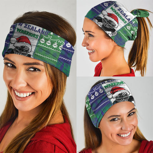 New Zealand Warriors Rugby Christmas Neck Gaiter Santa Maori Mascot