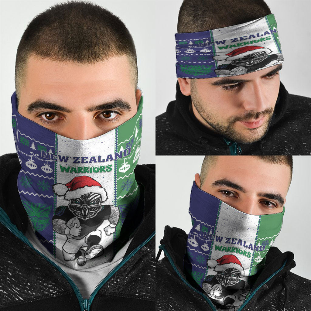 New Zealand Warriors Rugby Christmas Neck Gaiter Santa Maori Mascot