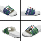 New Zealand Warriors Rugby Christmas Slide Sandals Santa Maori Mascot