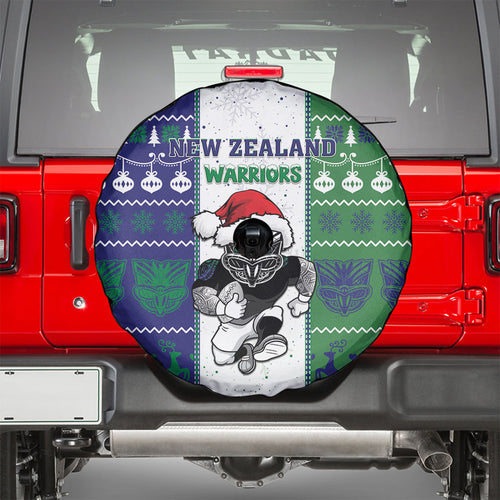 New Zealand Warriors Rugby Christmas Spare Tire Cover Santa Maori Mascot