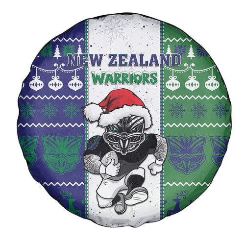 New Zealand Warriors Rugby Christmas Spare Tire Cover Santa Maori Mascot
