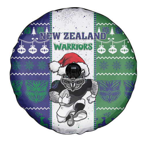 New Zealand Warriors Rugby Christmas Spare Tire Cover Santa Maori Mascot