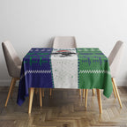 New Zealand Warriors Rugby Christmas Tablecloth Santa Maori Mascot