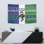 New Zealand Warriors Rugby Christmas Tapestry Santa Maori Mascot