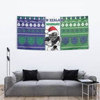 New Zealand Warriors Rugby Christmas Tapestry Santa Maori Mascot