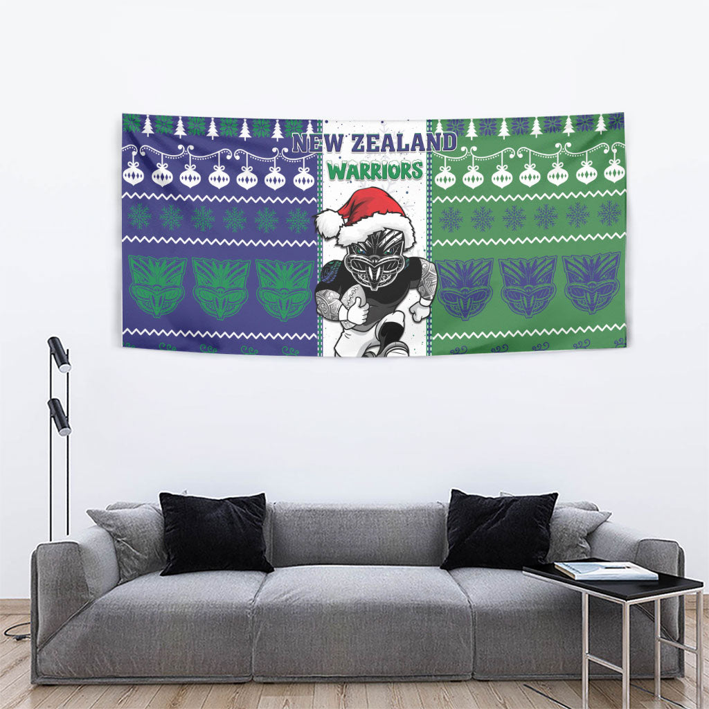 New Zealand Warriors Rugby Christmas Tapestry Santa Maori Mascot