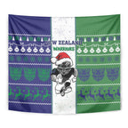 New Zealand Warriors Rugby Christmas Tapestry Santa Maori Mascot
