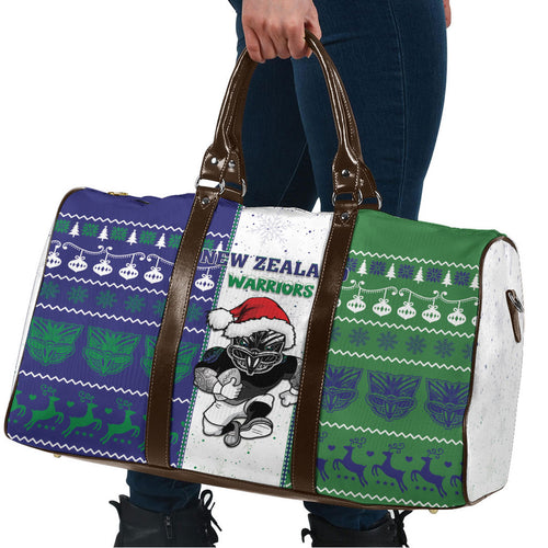 New Zealand Warriors Rugby Christmas Travel Bag Santa Maori Mascot