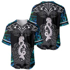 New Zealand Aotearoa Baseball Jersey Maori Taniwha Paua Shell