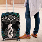 New Zealand Aotearoa Luggage Cover Maori Taniwha Paua Shell