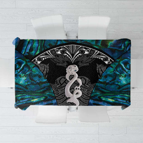 New Zealand Aotearoa Tablecloth Maori Taniwha Paua Shell