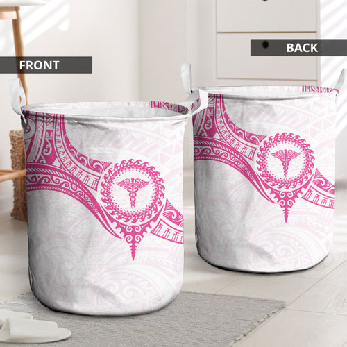 New Zealand Aotearoa Laundry Basket Nurse Tribal Pink Version