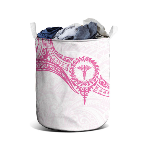 New Zealand Aotearoa Laundry Basket Nurse Tribal Pink Version