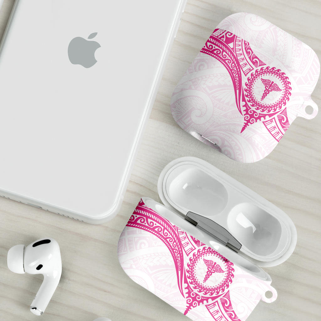 New Zealand Aotearoa AirPods Case Nurse Tribal Pink Version
