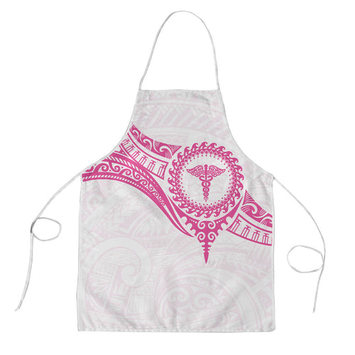 New Zealand Aotearoa Apron Nurse Tribal Pink Version