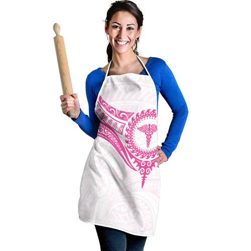 New Zealand Aotearoa Apron Nurse Tribal Pink Version