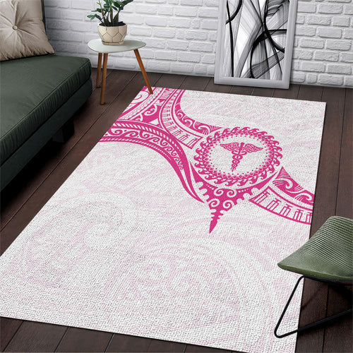 New Zealand Aotearoa Area Rug Nurse Tribal Pink Version