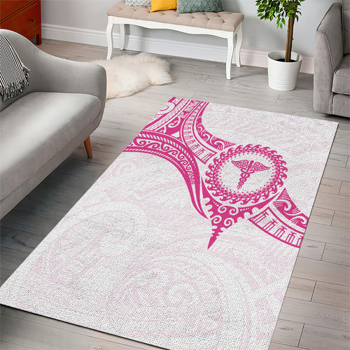 New Zealand Aotearoa Area Rug Nurse Tribal Pink Version
