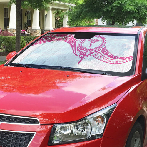 New Zealand Aotearoa Auto Sun Shade Nurse Tribal Pink Version