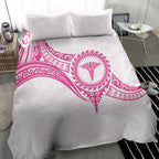 New Zealand Aotearoa Bedding Set Nurse Tribal Pink Version