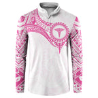 Personalised New Zealand Aotearoa Button Sweatshirt Nurse Tribal Pink Version