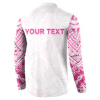Personalised New Zealand Aotearoa Button Sweatshirt Nurse Tribal Pink Version
