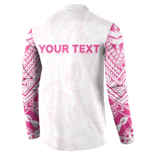 Personalised New Zealand Aotearoa Button Sweatshirt Nurse Tribal Pink Version