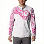 Personalised New Zealand Aotearoa Button Sweatshirt Nurse Tribal Pink Version