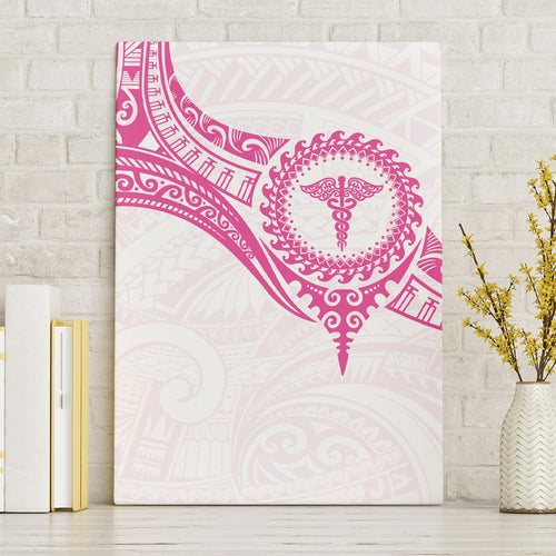 New Zealand Aotearoa Canvas Wall Art Nurse Tribal Pink Version