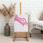 New Zealand Aotearoa Canvas Wall Art Nurse Tribal Pink Version