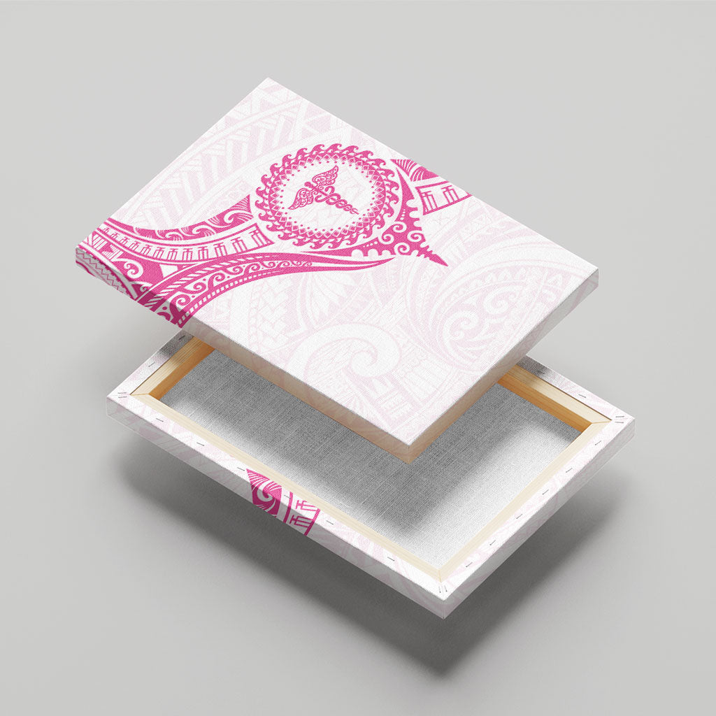 New Zealand Aotearoa Canvas Wall Art Nurse Tribal Pink Version