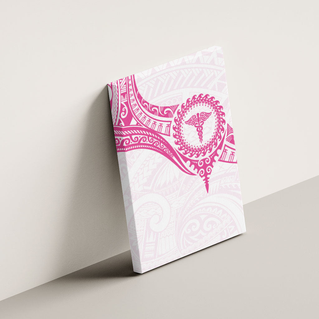 New Zealand Aotearoa Canvas Wall Art Nurse Tribal Pink Version