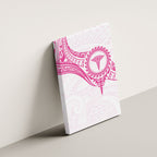 New Zealand Aotearoa Canvas Wall Art Nurse Tribal Pink Version