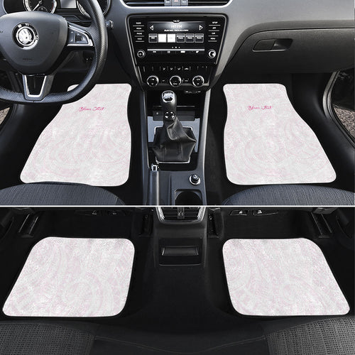 Personalised New Zealand Aotearoa Car Mats Nurse Tribal Pink Version