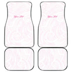 Personalised New Zealand Aotearoa Car Mats Nurse Tribal Pink Version
