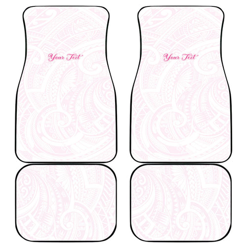 Personalised New Zealand Aotearoa Car Mats Nurse Tribal Pink Version