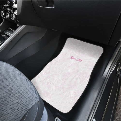 Personalised New Zealand Aotearoa Car Mats Nurse Tribal Pink Version