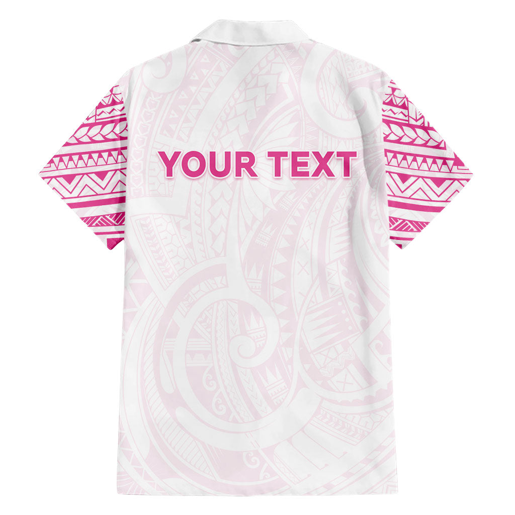 Personalised New Zealand Aotearoa Family Matching Mermaid Dress and Hawaiian Shirt Nurse Tribal Pink Version
