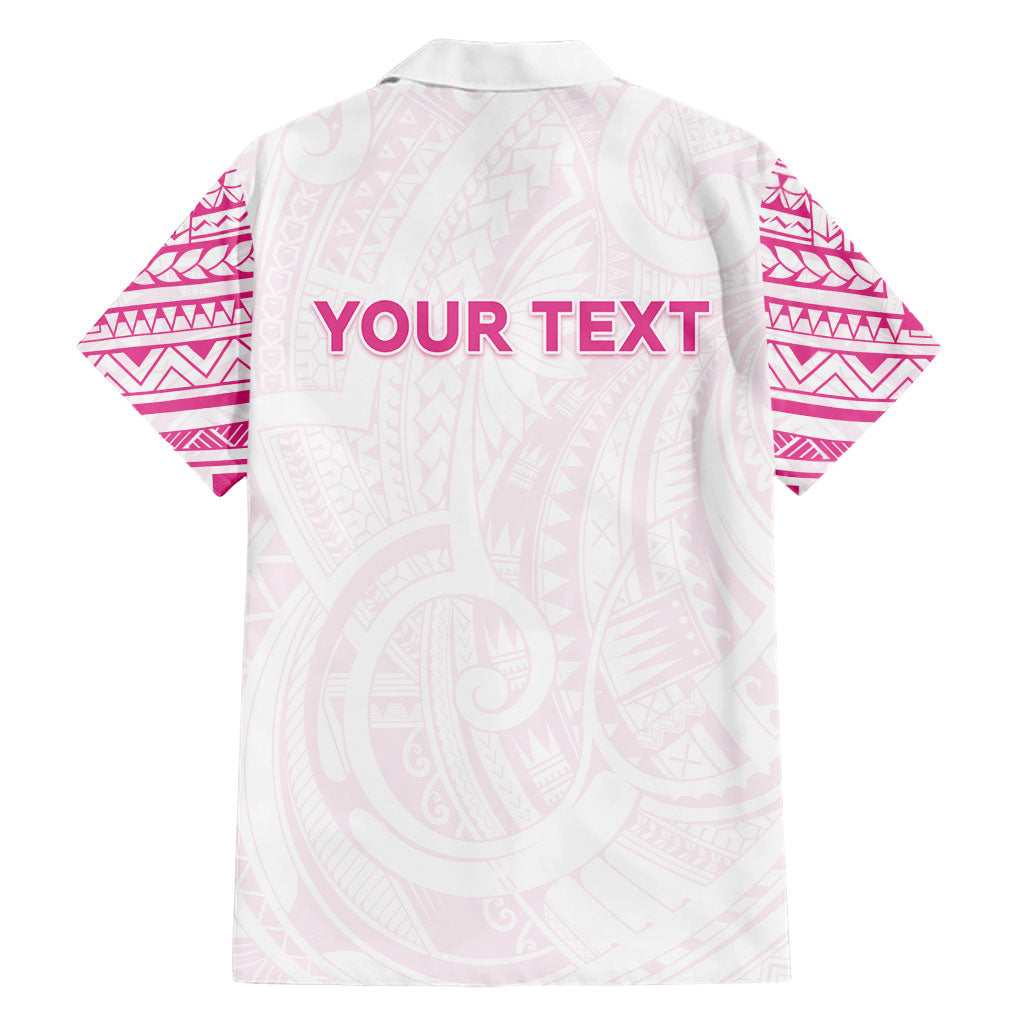 Personalised New Zealand Aotearoa Family Matching Summer Maxi Dress and Hawaiian Shirt Nurse Tribal Pink Version