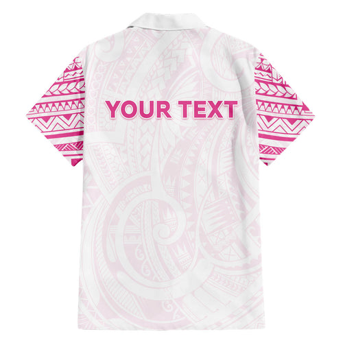 Personalised New Zealand Aotearoa Family Matching Tank Maxi Dress and Hawaiian Shirt Nurse Tribal Pink Version