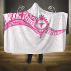 New Zealand Aotearoa Hooded Blanket Nurse Tribal Pink Version