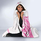 New Zealand Aotearoa Hooded Blanket Nurse Tribal Pink Version