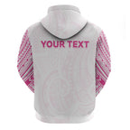 Personalised New Zealand Aotearoa Hoodie Nurse Tribal Pink Version