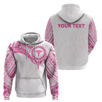 Personalised New Zealand Aotearoa Hoodie Nurse Tribal Pink Version