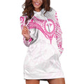 Personalised New Zealand Aotearoa Hoodie Dress Nurse Tribal Pink Version