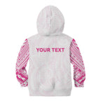 Personalised New Zealand Aotearoa Kid Hoodie Nurse Tribal Pink Version